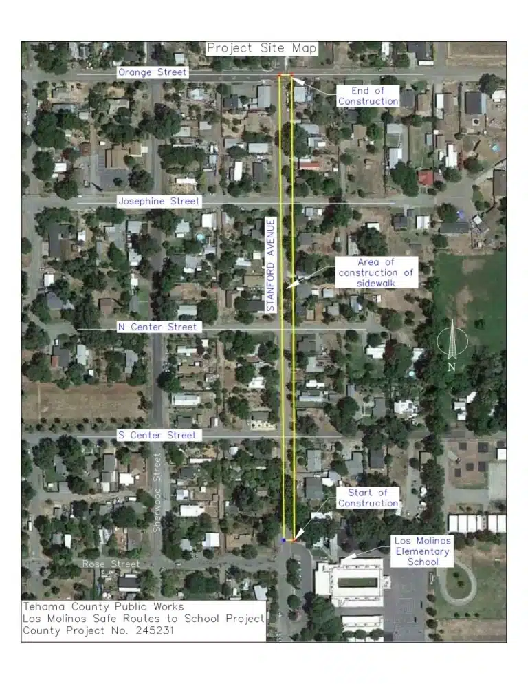 Stanford Avenue, Los Molinos, Sidewalk Construction